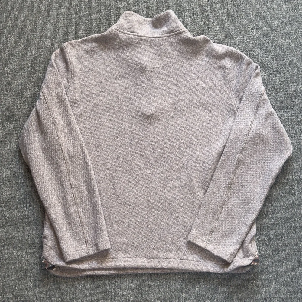 Robert Graham Delage 1/4 Zip Sweater L‎ Taupe Classic Fit Golf Mens Cotton